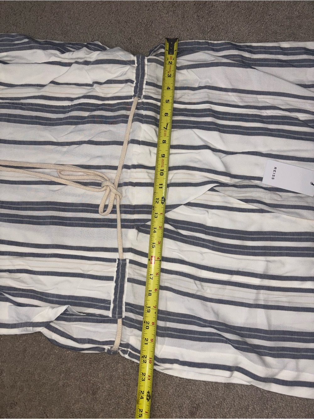 Reiss Ashley Striped Kaftan Midi Dress Size 8 - Picture 14 of 16